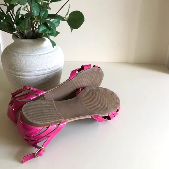 Hot Pink Steve Madden Sandals Flats with adjustable ankle strap Size 7 - Picture 14 of 14